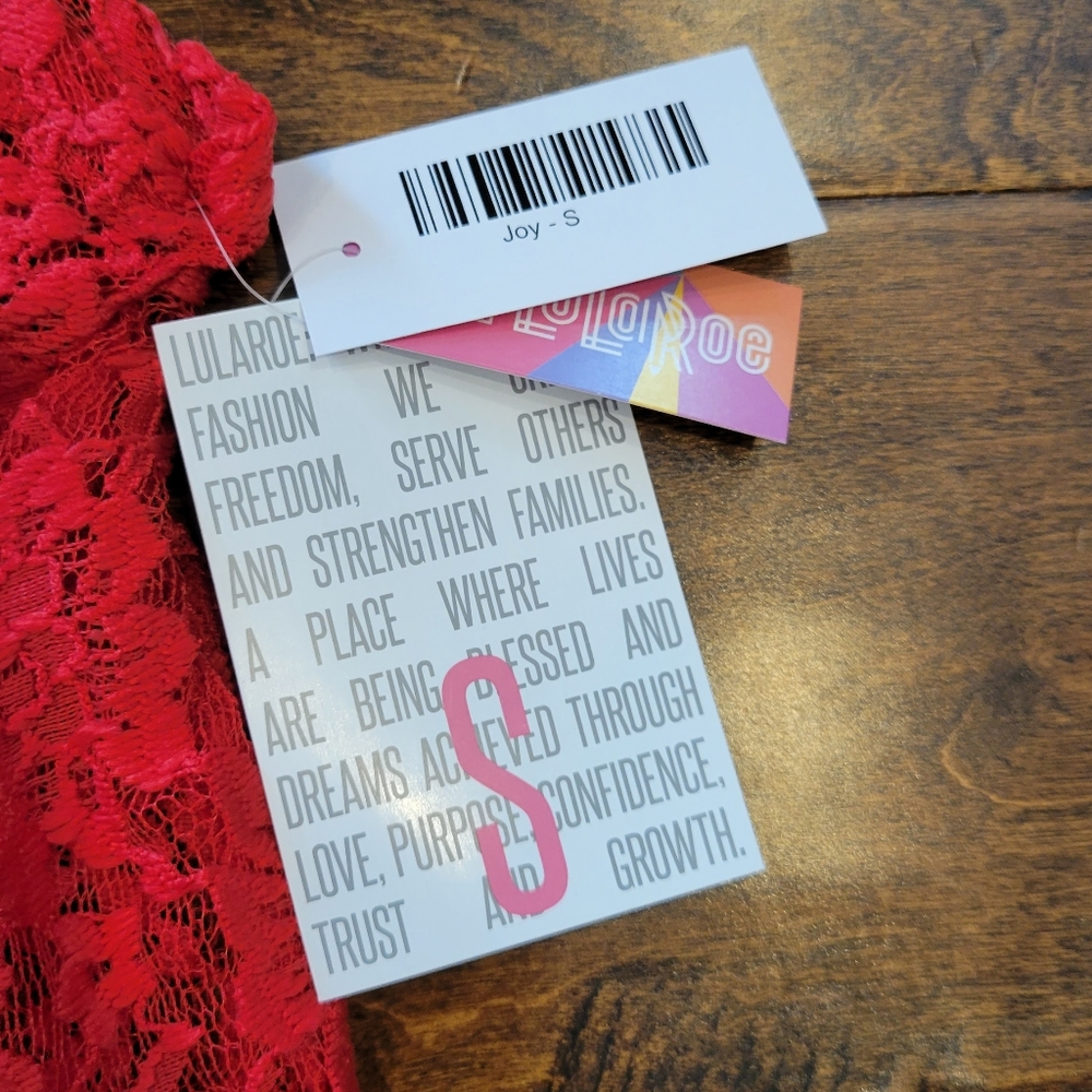 NWT LulaRoe Joy Vest Size S Red - Picture 3 of 8